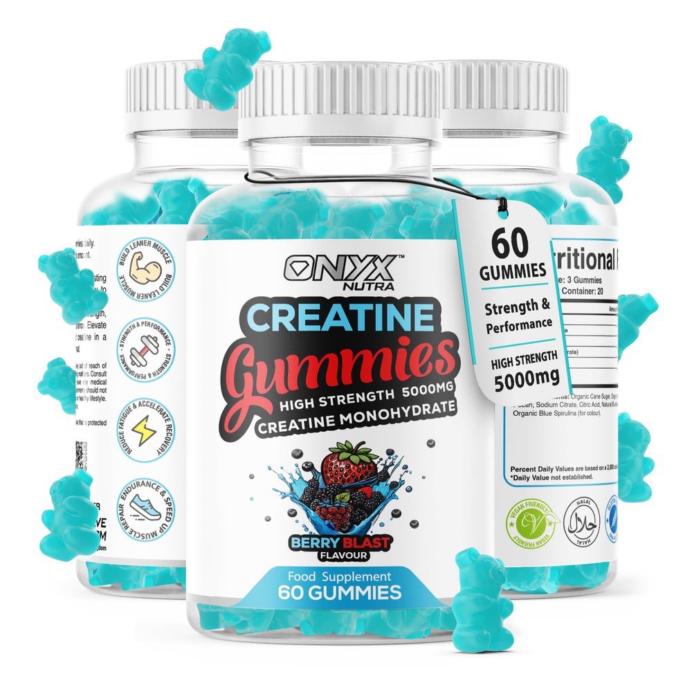 Creatine Monohydrate Gummies 5000mg - Workout Gym Supplement - 60 Creatine Gummies