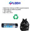 20 x Bin Bags 15L - Bin Liners With Drawstring Tie Handles - Recycled Bin Liner - Extra Strong Bin Bag Fresh Linen (50 Liters Pack Of 2) view 3