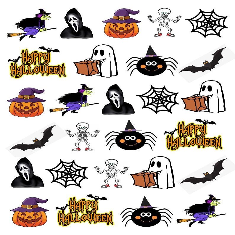 27 Halloween edible paper cupcake toppers Rice Wafer Fairy paper Cake decorations Halloween party
