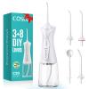 COSLUS Water Teeth Flosser Picks: 4 Modes Cordless Irrigator 300ML Portable Electric Flossing Machinerie for Teeth Cleaning Rechargeable IPX7 Waterproof Tooth Pick Set Cleaner for Travel Home view 1