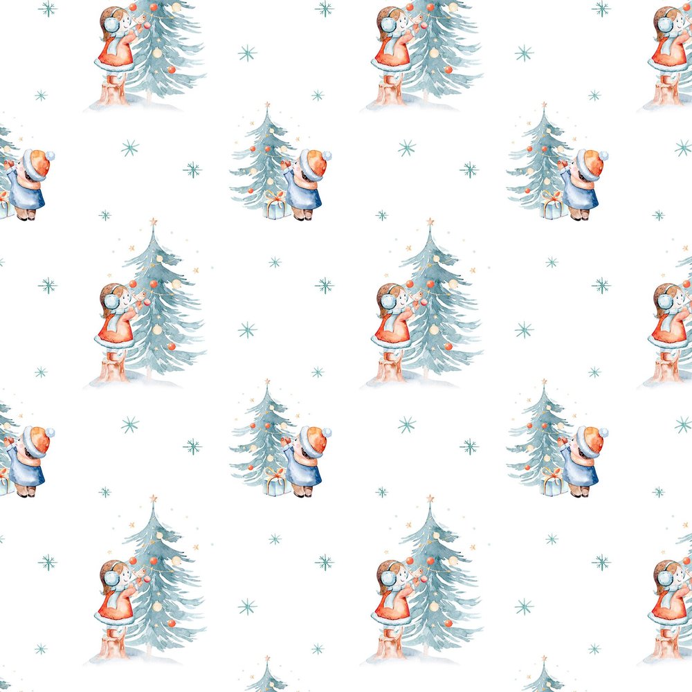 20 Napkins Christmas Children Decorate Christmas Trees as Table Decoration Paper Napkins with Motif Also for Decoupage and Decoupage 33 x 33 cm