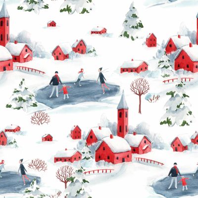 20 Napkins Christmas City Life in Winter as Table Decoration Paper Napkins with Motif Also for Decoupage and Decoupage 33 x 33 cm