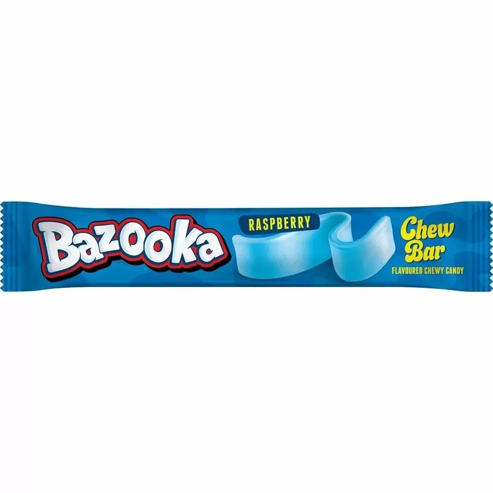 Bazooka Blue Raspberry Chew Bar - 5 Chew Bars Sweets