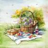 20 Napkins Summer Picnic Place Table Decoration Paper Napkins with Motif Also for Decoupage and Decoupage 33 x 33 cm view 1