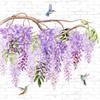 20 Napkins Natural Hummingbirds on Wisteria as Table Decoration Paper Napkins with Motif Also for Decoupage and Decoupage 33 x 33 cm view 1