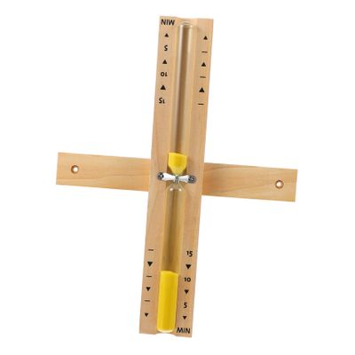 BESTonZON 15 Minutes Sauna Sand Timer Glass Hourglass Wall-mounted Sand Hour Timer for Spa Bath Yellow