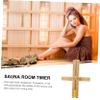 BESTonZON 15 Minutes Sauna Sand Timer Glass Hourglass Wall-mounted Sand Hour Timer for Spa Bath Yellow view 4
