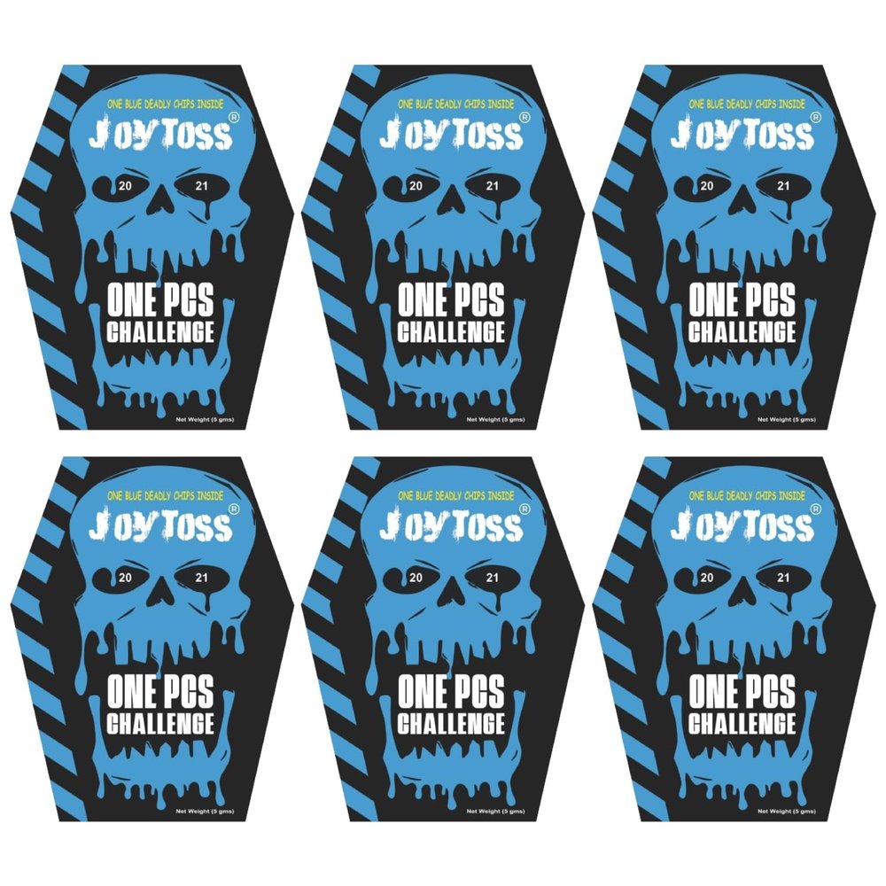 Joytoss one-pcs-Challenge (Pack of 6) | Extreme Spicy Tortilla Chips | Hottest Chips in the World | Ultimate Hot Snack | 30 Grams