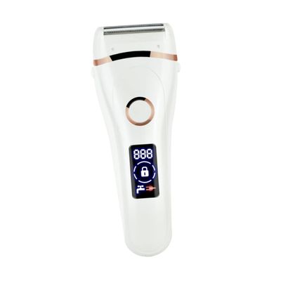 FRCOLOR Portable Electric Hair Remover for Women Waterproof USB Rechargeable Trimmer Stainless Steel Head Lightweight Facial and Eyebrow Ergonomic Handle