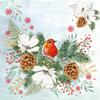 20 Napkins Christmas Robin in Winter Arrangement as Table Decoration Paper Napkins with Motif Also for Decoupage and Decoupage 33 x 33 cm view 1