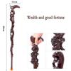 NEAFP Walkers for seniors Wooden Carved CrutchExquisite Carving CaneAs Gifts Walking Sticks Fashionable Sturdy Stable for Men And Women rollator walker Durable Mobility Aid HGCHH view 3