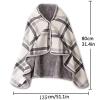 TESAY Wheelchair Blanket, Checked Scarf, Lightweight Winter Wheelchair Blanket, Legs, Foot Warmer Cover, Wind Protection, Sleeping Bag, Cape Poncho for Wheelchair Users view 3