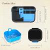 BVN Leak-Proof Denture Bath Case with Strainer Basket, Portable Denture Cup for Soaking False Teeth, Retainers & Gum Shields, Travel Cleaning Container (Black + Blue) view 3