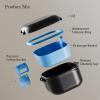 BVN Leak-Proof Denture Bath Case with Strainer Basket, Portable Denture Cup for Soaking False Teeth, Retainers & Gum Shields, Travel Cleaning Container (Black + Blue) view 4