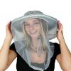 AGGAFA Mosquito Head Net Hat, Providing a Physical Barrier to Help Keep Mosquitoes and Bugs Away from Your Face When Gardening, Farming, Fishing and Camping (Light Grey Color) view 1