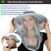 AGGAFA Mosquito Head Net Hat, Providing a Physical Barrier to Help Keep Mosquitoes and Bugs Away from Your Face When Gardening, Farming, Fishing and Camping (Light Grey Color) view 2