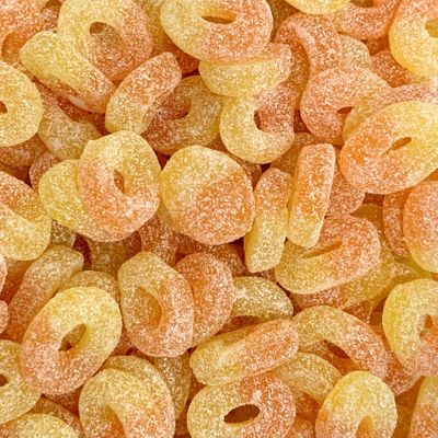 Peach Rings LARGE RETAIL Sweet Shop Jar by The Gourmet Sweet Company