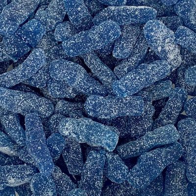 Fizzy Blue Babies LARGE RETAIL Sweet Shop Jar by The Gourmet Sweet Company