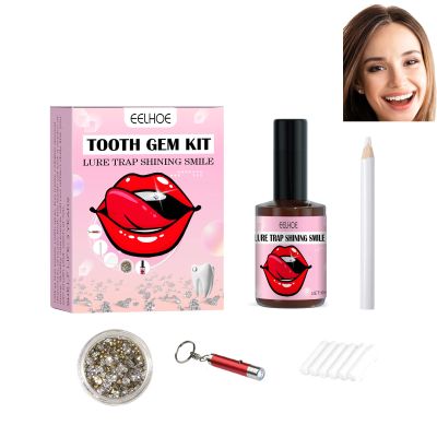 DIY Tooth Gemstone Set, Tooth Jewellery Set with Glue for Teeth, Tooth Gem Kit with Adhesive, Teeth Gems Kit, for Reflective Teeth Decoration