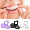 Luojuny Retainer Case with Vent Holes, Mirror, Slim Retainer Case Holder Denture Case for Travel, Mouth Guard Case with Gums, Picker, Clean Brush, for Women & Men Purple view 2