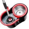 JUNYFFF Microfibre Mop And Bucket Set with Extra 4-In-1 Head Replacement, Spin Mop for Cleaning Floors, Set of 1X Mop, 1X Bucket And 3X Refill, Red view 3
