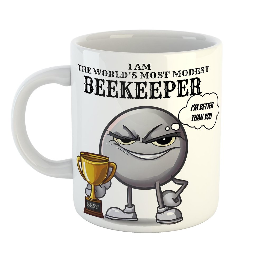 I am The World's Most Modest Beekeeper Smug Mug Sarcastic, 11 oz Ceramic Mug