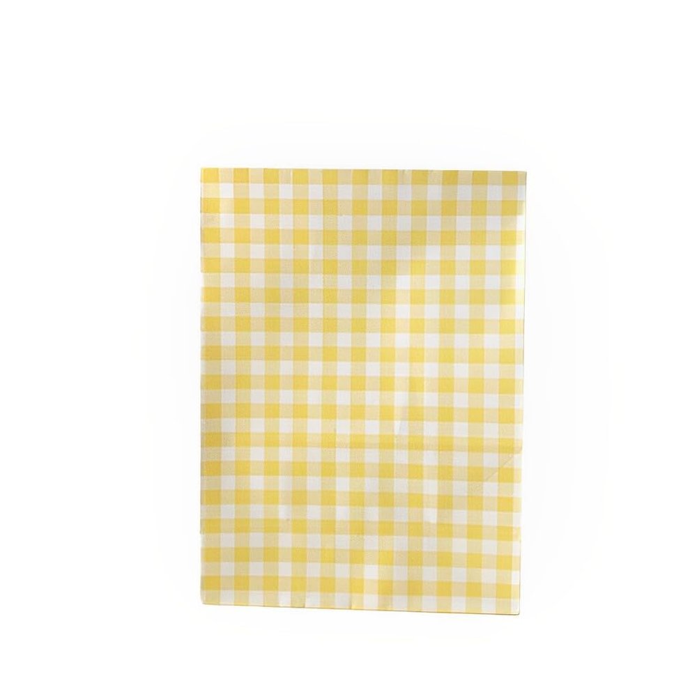 rongweiwang Plaid Bags Wrapping Folding Colorful Gift Packaging Bag Storage Candy Multifunctional Recyclable Grids Organizer Props, Yellow, 23 * 15 * 8cm