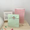 rongweiwang Plaid Bags Wrapping Folding Colorful Gift Packaging Bag Storage Candy Multifunctional Recyclable Grids Organizer Props, Yellow, 23 * 15 * 8cm view 2
