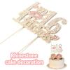 LASKYER I'm 16th Birthday Funny Gold & Pink Rhinestone Cake Topper - Happy 16th Birthday Cheers to 16 Years Old Sixteen Bday Party Metal Sparkly Food Centerpieces Topper Decorations Sign. view 2