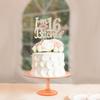 LASKYER I'm 16th Birthday Funny Gold & Pink Rhinestone Cake Topper - Happy 16th Birthday Cheers to 16 Years Old Sixteen Bday Party Metal Sparkly Food Centerpieces Topper Decorations Sign. view 4