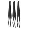 3pcs Eyelash Extension Applicator Tightly Closed Eyelash Tweezers Stainless Steel Rounded Edges for Beauty Salon view 2