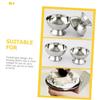 Beavorty 3pcs Stainless Steel Shaving Mug Footed Shave Bowl Reusable Large Shaving Cup for Men Household Use view 2