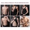 CRODRES Silicone Fake Muscle Suit with Arms Realistic Abdominal Muscle Vest Simulation Skin Male Chest for Cosplay Party,Color 3,L view 3