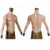 CRODRES Silicone Fake Muscle Suit with Arms Realistic Abdominal Muscle Vest Simulation Skin Male Chest for Cosplay Party,Color 1,L view 2