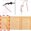 GINTON Replacement Temple Arm Frame,Eyeglass End Tips, Eyeglasses Arm Leg,1 Pair Rimless Glasses 2-Hole Temples Rhinestone Eyeglass Repair Parts Eyeglass Temples Replacement Arms, Pink view 4