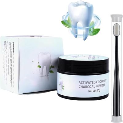 Teeth Whitening, Natural Teeth Whitening Powder, Activated Coconut Charcoal Powder Teeth Whitening, 50g (1pcs)