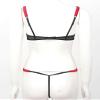 DOUKI Women One-piece Lingerie Open Crotch Bodysuit Adjustable Shoulder Straps 1/4 Underwired Open Cups Crotchless Backless Nightwear view 3