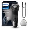Philips Electric Shaver Series 3000X - Wet & Dry Electric Shaver for Men in Deep Black, with SkinProtect Technology, Pop-up Beard Trimmer, Ergonomic Men's Shaver (Model X3001/00) view 1