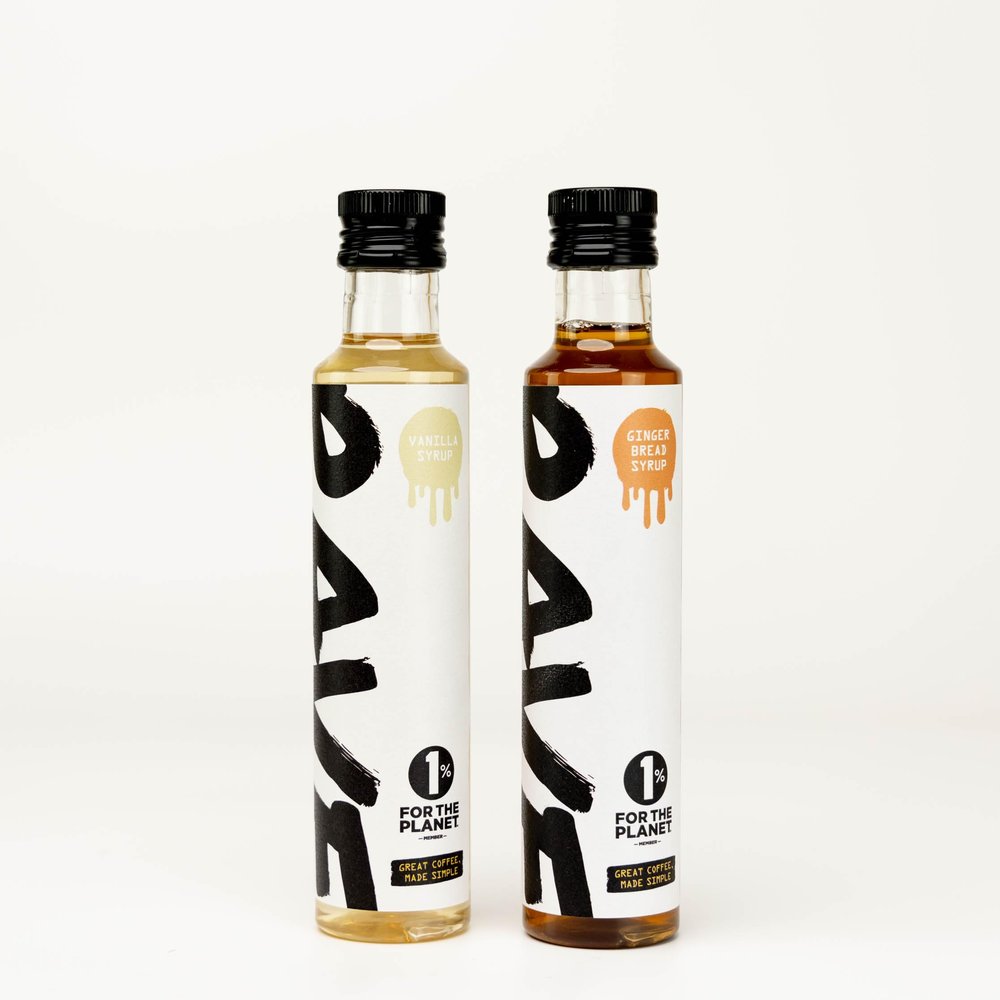 Rave Coffee Syrup Combo Twin Pack 2 x 250ml - 1 x Gingerbread 1 x Vanilla