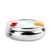 Daisy Heart Love Romance Pill Box 3 Compartment Pill Case Portable Pill Organizer for Pocket or Purse Tablet Box Decorative Metal Medicine Vitamin Organizer Unique Gift view 3