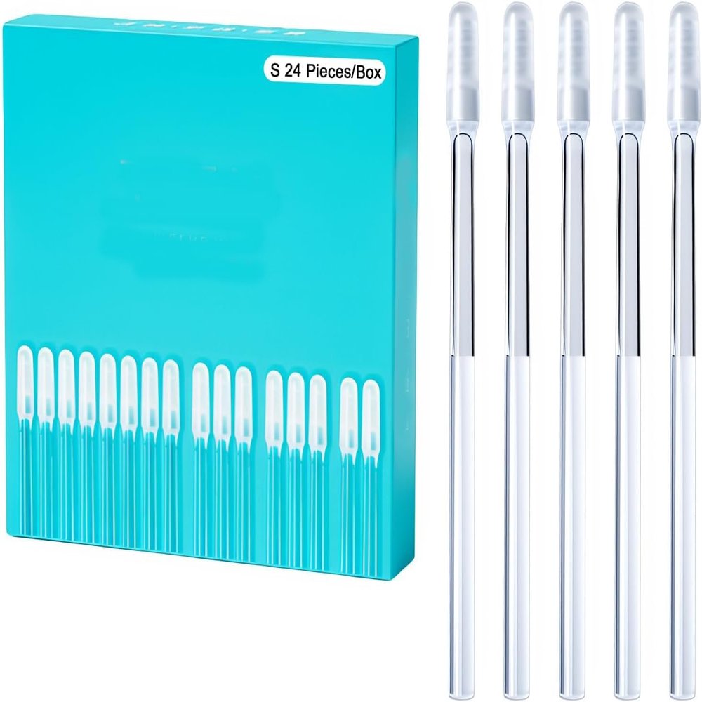 Reusable Sticky Ear Pick, Adhesive Ear Cleaner Tool Set for Ear Cleaning, 24Pcs/Box (L)