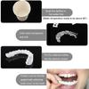 Flipped Warmth 2 Pairs Instant Veneers Dentures False Teeth, Fake Teeth Clip on Veneers Top And Bottom Snap Smile Teeth Top And Bottom Clip in Veneers Teeth Temporary False Teeth view 2