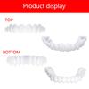 Flipped Warmth 2 Pairs Instant Veneers Dentures False Teeth, Fake Teeth Clip on Veneers Top And Bottom Snap Smile Teeth Top And Bottom Clip in Veneers Teeth Temporary False Teeth view 3
