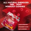 Creatine Gummies 5000mg (5G) for Men & Women - 120 Chewable Creatine Monohydrate Gummies Strawberry Flavoured | Pre Workout Gym Supplement| Muscle Boost| 4 Per Day - Vegan & Halal (2X) view 3