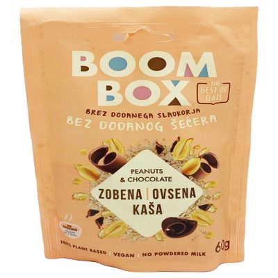 BOOM BOX High Protein Chocolate Oat Granola - 300g, Energizing and Indulgent Breakfast (60G, Peanut/chocolate)