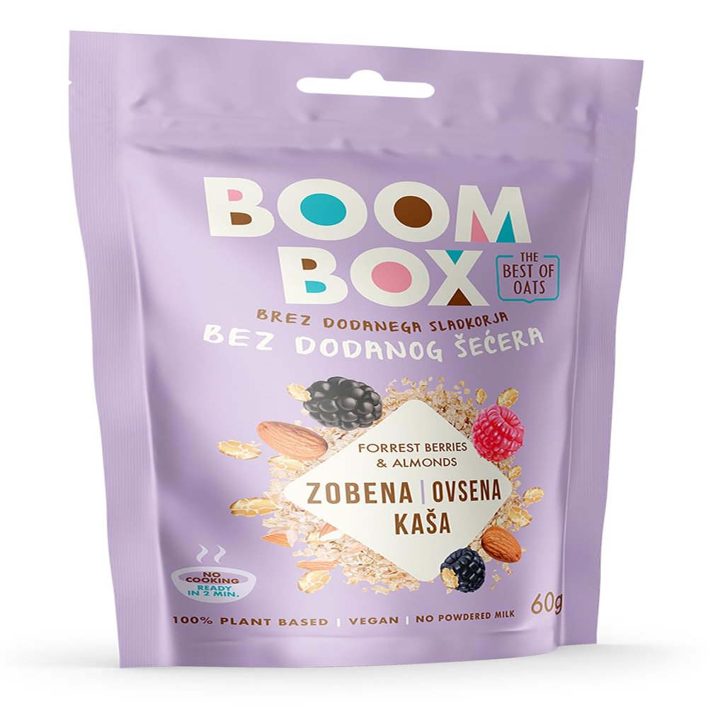 BOOM BOX Forest Berry Almond Oatmeal - 300 g - Healthy Breakfast Choice