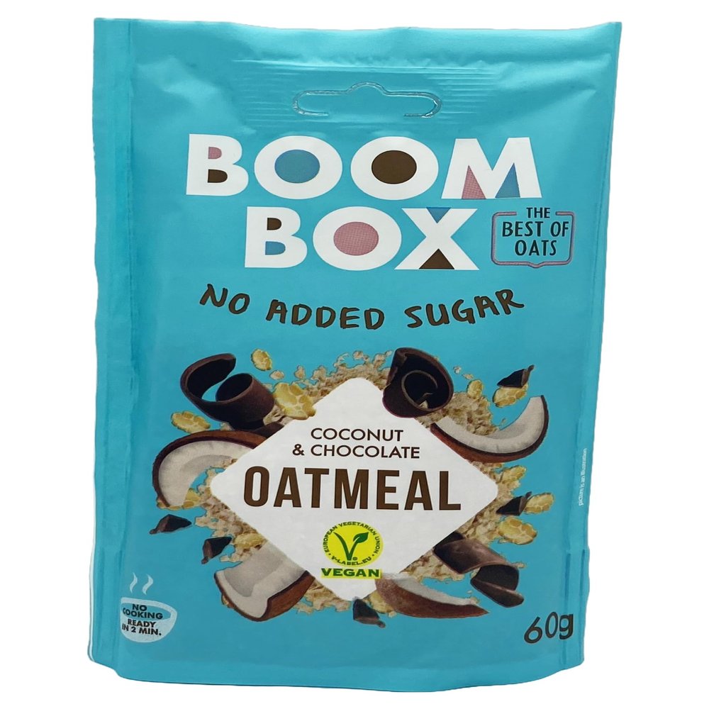 BOOM BOX High Protein Chocolate Oat Granola - 300g, Energizing and Indulgent Breakfast (60G, coconut/chocolate)