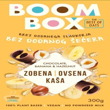 BOOM BOX Chocolate Banana Hazelnut Oatmeal - 300 g - Energizing Breakfast CereaL