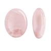 OCTAZI - Rose Quartz Healing Crystal Thumb Stone Worry Stones Hand Carved Palm Gemstone Crystal Chakra Pocket Worry Stone for Anxiety, Meditation Reiki - Oval Shaped view 1