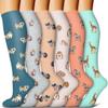 Bluemaple 4 Pack Compression Socks for Women and Men -Best Support for Medical,Running,Nursing,Athletic, D-assorted111, Large-X-Large view 1